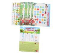 Hoement Pegatinas Reutilizables Para Dejar Pañal Con Tabla De Rutinas Para Niño y Niña Diseño Granja Para Motivar Hábito Del Vater Fáciles De Aplicar El Wc Infantil