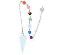 Hoement Péndulo De Cristal Hexagonal Para y Sanación Colgante De Chakra Natural Amuleto Energético De Sintético Joyería De Diseño Delicado y Estilizado