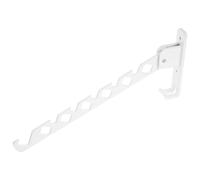Hoement Perchero de Pared Plegable de Metal para Secado de Ropa Resistente y Fácil de Instalar con Diseño Antihuellas para Interior para Lavandería Dormitorio y Balcón Color Blanco Perla