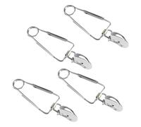 Hoement Pinzas para Caracoles y Mariscos de Acero Inoxidable, Juego de 4 Unidades, Pinza Resorte Mano, Accesorio Práctico para Cocina, Buffet y Barbacoa, Color Plateado, Utensilio