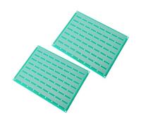 Hoement Placa de Circuito de Prototipado Verde Sola Cara Diseño de Cinco Orificios, Material Fr-4 y Cobre, Adecuado para Proyectos DIY y Pruebas Electrónicas, Pack de 2 Unidades