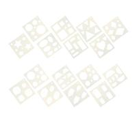 Hoement Plantilla de Educación Geométrica, 16 Piezas de Pet Lavables para Dibujo y Pintura, Desarrollo de Habilidades Prácticas en Proyectos DIY