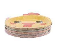 Hoement Platos Forma de de Granja de Papel Desechables 50 Resistentes Cartón, para Fiestas de Cumpleaños y Celebraciones Temáticas