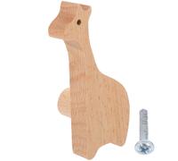 Hoement Pomo de Madera con Diseño de Animal Jirafa para Cajones y Armarios, Tirador Decorativo Resistente y Elegante para Muebles de Oficina y Decoración