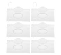 Hoement Porta Toallitas para Ñiño Tapa Abatible y Correa Reforzada, Diseño Rectangular y Ángulo Recto, Apto para Toallitas Estándar, Paquete de 6 Unidades para Uso en Baños y Exteriores