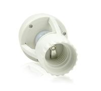 Hoement Portalámparas y Adecuado para Pasillos y Exteriores Exteriores para Pasillos E27 Sensor de Movimiento Infrarrojo, Alta Sensibilidad, de Iluminación Ajustable, Material PC Pbt y