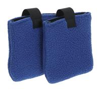 Hoement Protector para Soporte de Pierna de Silla de Ruedas Bordes Suaves, Fibra de Poliéster Azul, Fácil Mantenimiento y Compatible Varias Formas para Rehabilitación y Uso Diario