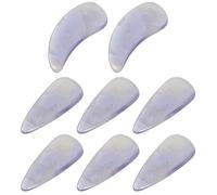 Hoement Púas de Guzheng Reutilizables Doble Cara para Dedos, 8 Piezas Moradas, Protección para Uñas Pequeñas, Ideales para Práctica y Actuaciones de Instrumento Musical Chino