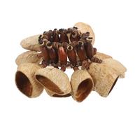 Hoement Pulsera de Danza Africana Cáscaras Naturales, Pandereta de Percusión Manual, Campana de Muñeca Negra, Accesorios para Yoga, Festivales y Baile Tradicional, Sonajero Tribal