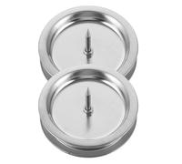 Hoement Quemador al Resistente de Acero para de Moxa Base Inoxidable en Doble Calor Bandeja Redonda 2 Piezas para Varillas para Uso Terapia Alternativa