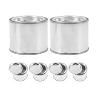 Hoement Recipientes Metálicos Pequeños para Pintura 01L 6 Unidades Latas de Hierro con Tapa Hermética para Almacenamiento y Conservación de Muestras de Asfalto Contenedores Sellados
