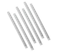 Hoement Regla Triangular 15cm 6 Piezas de Plástico Transparente | Escala Clara, Portátil y Ligera, para Cuadernos, Exámenes y Clases de Matemáticas