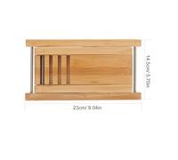 Hoement Reposapiés De Guitarra Clásica De Bambú Sólido, 4 Alturas Ajustables, Taburete De Madera Maciza Para Adultos, Soporte Ergonómico Para Práctica y Descansos Musicales