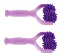 Hoement Rodillo de Masaje Corporal y Cuello 2 Piezas Púas, Masajeador Muscular Manual Portátil, Estructura de Bola Puntiaguda para Alivio Profundo, Adecuado para Relajación y Yoga en Casa