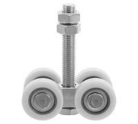 Hoement Rodillo para Puerta Corredera Industrial de Acero Rodamiento Rápido y Ruedas de Plástico para Taller y Garaje Industrial