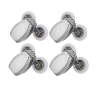 Hoement Ruedas para Puertas Corredizas de Ducha 25 Mm, Rodillos de Repuesto para Mampara de Vidrio 4 Piezas, Accesorios Resistentes Cojinetes de Precisión y Sello Anti Filtración