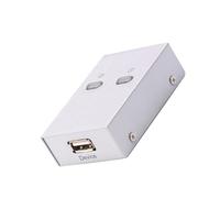 Hoement Selector USB 2.0 Conmutador Automático de Impresora y Escáner, Compartidor para 2 Computadoras, Dispositivo Compacto para Oficina y Hogar, sin Cables, Fácil Intercambio, Color