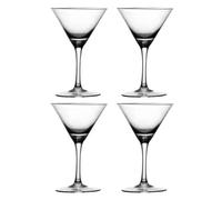 Hoement Set de 4 Copas de Cóctel de Cristal Diseño Elegante y Forma Triangular Únicas para Banquetes y Restaurantes, Capacidad 200ml y Vasos Altos