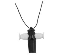 Hoement Silbato Samba Abs Profesional Tres Negro Portátil con Lanyard para Enseñanza Método Orff Instrumento Musical Exterior