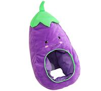 Hoement Sombrero Berenjena de Peluche Púrpura para Fiesta | Accesorio de Disfraz Novedoso, Felpa Relleno Pp Algodón, Fácil de Poner, Estilo Moderno