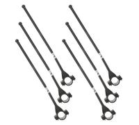 Hoement Soporte Elegante Negro Bandera de Bicicleta Asta para Abs y Fibra de Vidrio, 6 Piezas Diseño Uso Versátil para Ciclismo al Aire Libre