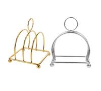 Hoement Soporte en Rebanadas Inoxidable Pan de de Acero con 2 Ranuras, Diseño Moderno Asa Bucle, Organizador y Tostadas para Cocina y Mesa Hogar