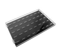 Hoement Soporte para Púas de Guitarra 40 Compartimentos, Caja Acrílica Portátil 32.5X21.5X2.2 CM, Organizador para Guitarristas en Sesiones de Composición y Práctica Guitarra Acústica y