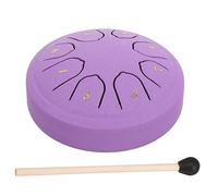 Hoement Tambor De Lengua De Acero Mini Con Notas Instrumento Musical De Percusión Compacto Para Principiantes y Niño Niña De Tambor Manual Con Baqueta Color Púrpura