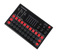 Hoement Tarjeta De Sonido Transmisión Mezclador De Audio Portátil Efectos De Cambio De Voz Compatible Múltiples Plataformas y Dispositivos para Streaming y Grabación