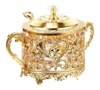 Hoement Tarro de Hierro Vintage para Condimentos Tapa Extraíble Contenedor de Especias Europeo de Gran Tamaño Recipiente Portátil para Guardar Dulces y Suministros Hogar Adecuado para