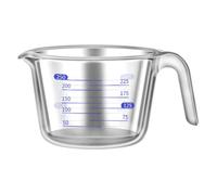 Hoement Taza Medidora para Medir Líquidos de 250ml de Vidrio Resistente al Calor con Escala Clara de Forma Precisa y Reutilizable en Cocina y Hornear