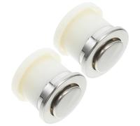 Hoement Tirador Oculto para Armario Resorte 2 Unidades Acabado en Color Cepillado Manija Invisible y Compacta Adecuado para Gabinetes Cajones y Puertas en Espacios Tatami