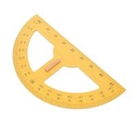 Hoement Transportador Fácil Madera Multipropósito Semicircular de Matemáticas de Amarillo de Transportar para Enseñanza y Dibujo en Aula