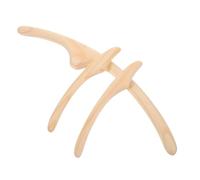 Hoement Varillas de Masaje Manual Gua Sha en Madera Beige, Juego de 3 para Esculpir Rostro, Aliviar Músculos y Uso en Terapias de Acupresión