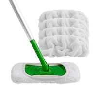 HOEMXCEL Almohadilla de Microfibra Reutilizable para Mopa, Compatible con Barredoras Swiffer, Húmedo y Seco, Almohadilla Recargable para Mopa, para Limpieza del Hogar, 4 Piezas
