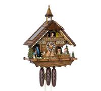 Hönes Alemán Reloj cucú 8 días de Movimiento de Estilo Chalet, 50 cm - Auténtico Reloj de Cuco del Bosque Negro por afila
