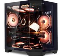 HOENGAGER Ocean of Stars - PC para juegos AMD Ryzen 7 7700 3.8 GHz, RTX 4060 8G, 32 GB DDR5 RAM 6000 MHz, SSD PCIe de 1 TB, WiFi 11AC, Windows 11 Pro de 64 bits, color negro