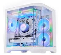 HOENGAGER Ocean of Stars - PC para juegos AMD Ryzen 7 7700 3,8 GHz, RTX 4060 8G, 32GB DDR5 RAM 6000MHz, 1TB PCIe +2TB SATA SSD, 11AC WiFi, Windows 11 Pro 64-bit -Blanco