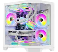 HOENGAGER Ocean of Stars - PC para juegos AMD Ryzen 7 7800X3D 4.2 GHz, RTX 4060 8G, 32GB DDR5 RAM 6000MHz, 1TB PCIe +2TB SATA SSD, 11AC WiFi, Windows 11 Pro 64-bit -Blanco