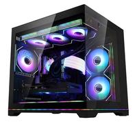 HOENGAGER Superview - Computadora de escritorio para juegos AMD Ryzen 7 5700X 3.4 GHz, 32 GB DDR4 RAM 3200, 1 TB M.2 PCIE + SSD SATA de 1 TB, fuente de alimentación de 650 W, RTX 5060 8G, AIO de 360