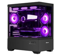 HOENGAGER Superview - Computadora de sobremesa para juegos AMD Ryzen 7 5700X 3,4 GHz, 32 GB DDR4 RAM 3200, 1 TB M.2 PCIE + 1 TB SATA SSD, 650 W PSU, RTX 4060 8G, 360 mm AIO, 11AC Wi-Fi, Windows 11