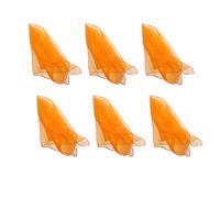 Hoerev Marca Malabares y pañuelos de Baile Paquete de 6 Aprox,60cm x 60cm,6 Naranja