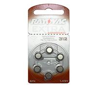 120 pilas para audífonos Rayovac Extra Advanced 312 Brown 312AU-6XEMF 20...