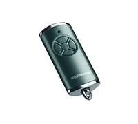 Hörmann 4511569 HSE 4 BS-Mando a Distancia para Puerta de Garaje con Tapas de Cromo, Pilas, 28 x 70 x 14 mm, Incluye Llavero, Brillante Frozen Grey