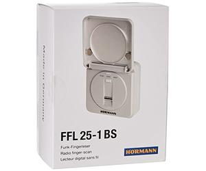 Hörmann FFL BS 4511870 - Lector de dedos inalámbrico (868 MHz, hasta 25 huellas dactilares, tapa abatible, color RAL 9006)