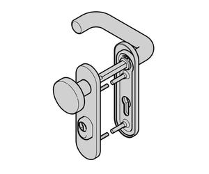 Hörmann FS D-110 454691 - Juego de palanca de cambio para puerta de protección contra incendios (placa corta PZ, cojinete deslizante K-130, aluminio F1, protección contra incendios, puerta multiusos