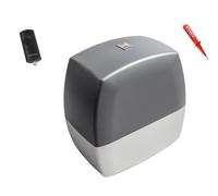 Hörmann LineaMatic BiSecur Serie 3 - Sistema de transmisión de puertas correderas (300 kg, 1 emisor manual HS5 BS con ADAMS colgante Set 3 en 1 + comprobador de corriente ADAMS
