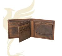 Hörner Fortuna - Cartera de piel para adulto, color marrón, compacta, 1 compartimento, 1 bolsillo, 3 secciones, caja de regalo, unisex, formal, elegante, marrón, 10, Velox