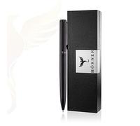 Hörner Silva Negro - Bolígrafos en una elegante caja de regalo I Color de escritura azul I Ancho de línea M 1 mm I Diseño noble y ergonómico I Estandarizado para cartuchos G2