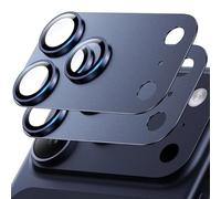 Hoerrye Protector de cámara para iPhone 17 Pro Max, 2 unidades - [12 pies de calidad militar a prueba de roturas] [fuerte adsorción] metal 9H + vidrio templado pantalla de la cámara de la pantalla de